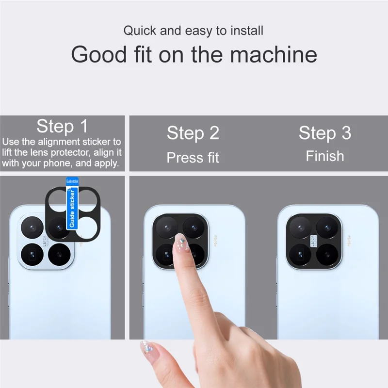 IMAK para Xiaomi 17T Protector de Lente de Cámara de Metal Cubierta Protectora de Lente - Negro