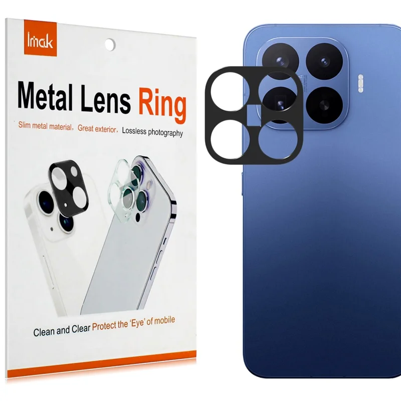 IMAK Para Xiaomi 17T Pro Protetor de Lente de Câmera em Metal Capa Protetora de Lente - Preto