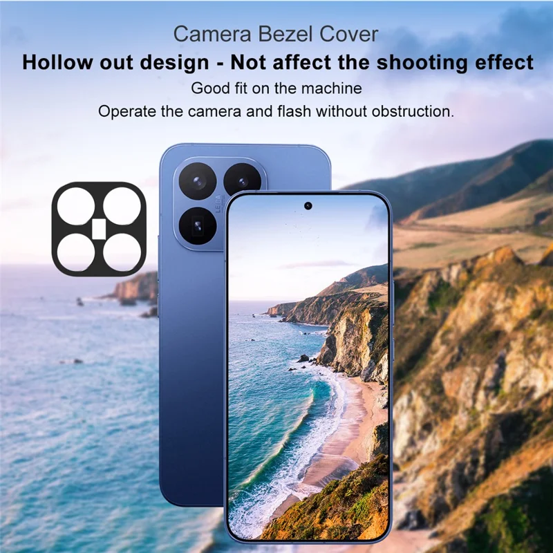 IMAK Para Xiaomi 17T Pro Protetor de Lente de Câmera em Metal Capa Protetora de Lente - Preto