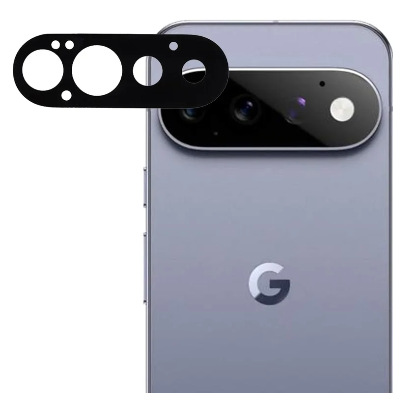 For Google Pixel 11 Pro Tempered Glass Lens Protector Silk Printing Camera Lens Film - Black