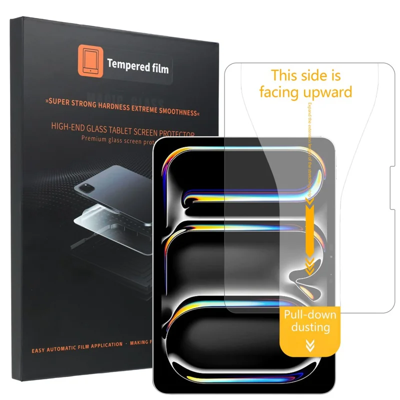 Para iPad Pro 13 (2024) / (2025) Protector de Pantalla Completo HD Transparente, Protector de Cristal Templado con Herramienta de Instalación sin Polvo - Transparente