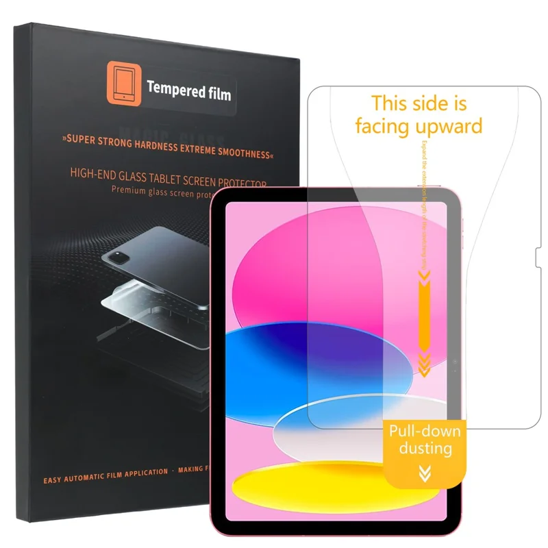 Für iPad 10,9 (2022) / iPad (2025) HD-Klarer Vollschirmschutz, Gehärtetes Glas mit staubfreiem Installationswerkzeug – Transparent