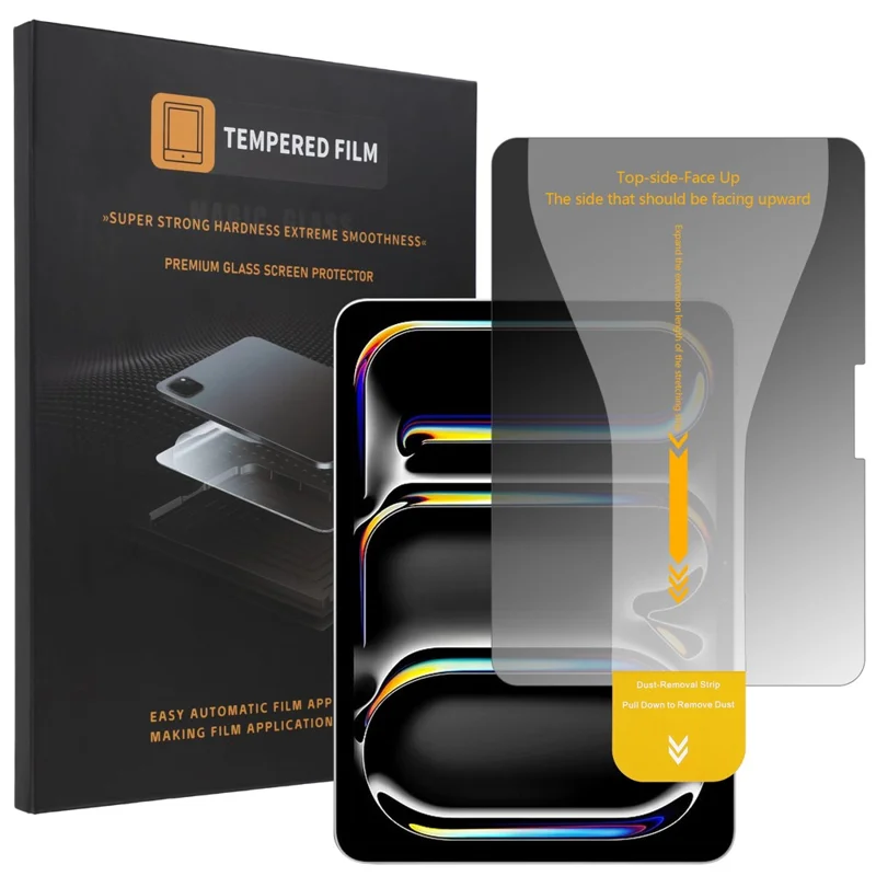 For iPad Pro 13 (2025) / (2024) 26° Anti-Spy Full Screen Protector Tempered Glass Film with Dust-free Installation Tool - Black
