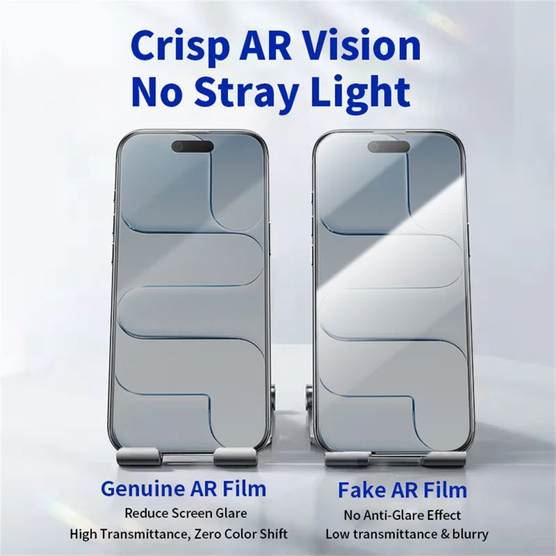 RURIHAI voor iPhone Air Privacy Screen Protector AR Anti-Reflecterend Hoog Aluminium-Silicium Glas Folie - Zwart