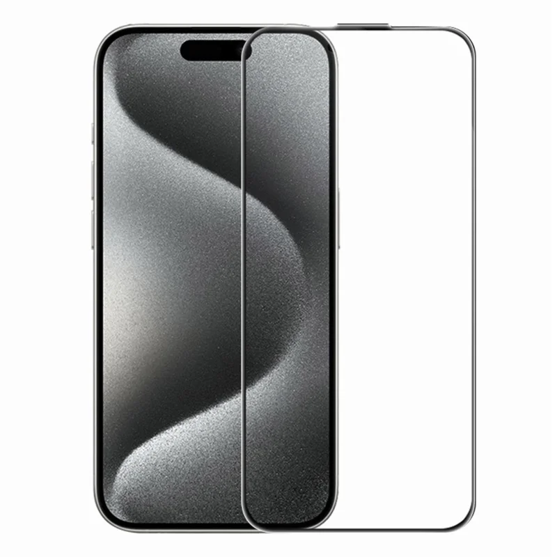RURIHAI For iPhone 15 Pro Full Screen Protector AR Anti-Reflective HD Clear Tempered Glass Flim - Transparent