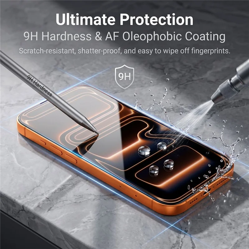 For iPhone 17 Pro Max Privacy Screen Protector AR Anti-Reflective High Aluminium-silicon Glass Anti-Spy Film