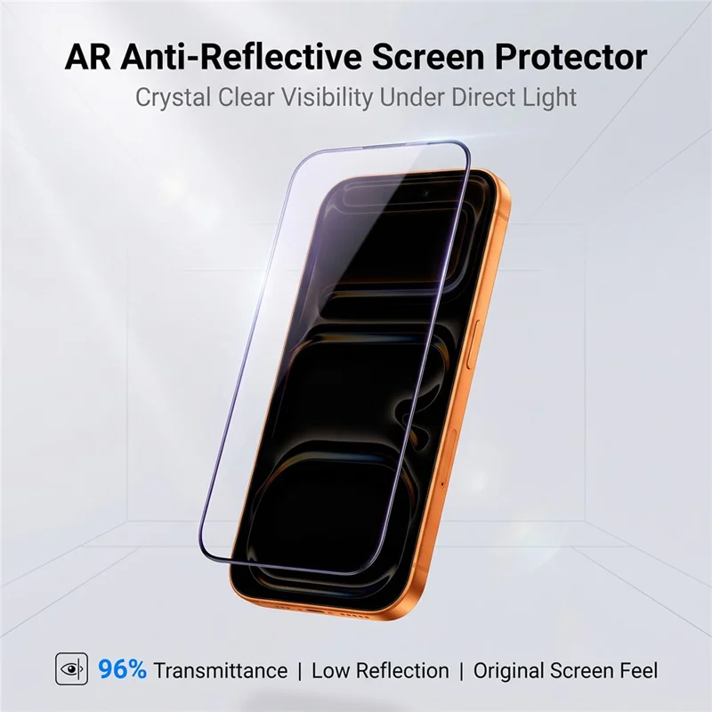 For iPhone 17 Pro Max Screen Protector AR Anti-Reflective Silk Printing Clear High Aluminium-silicon Glass Film