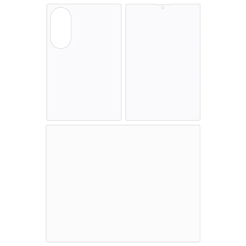 Für Samsung Galaxy Z Fold8 Displayschutz-Set, Vorder- + Rückseite Vollständige Abdeckung TPU+PET Hydrogel-Folie - Transparent