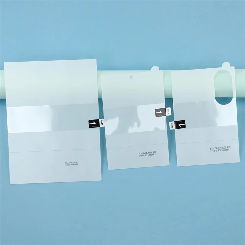 Für Samsung Galaxy Z Fold8 Displayschutz-Set, Vorder- + Rückseite Vollständige Abdeckung TPU+PET Hydrogel-Folie - Transparent
