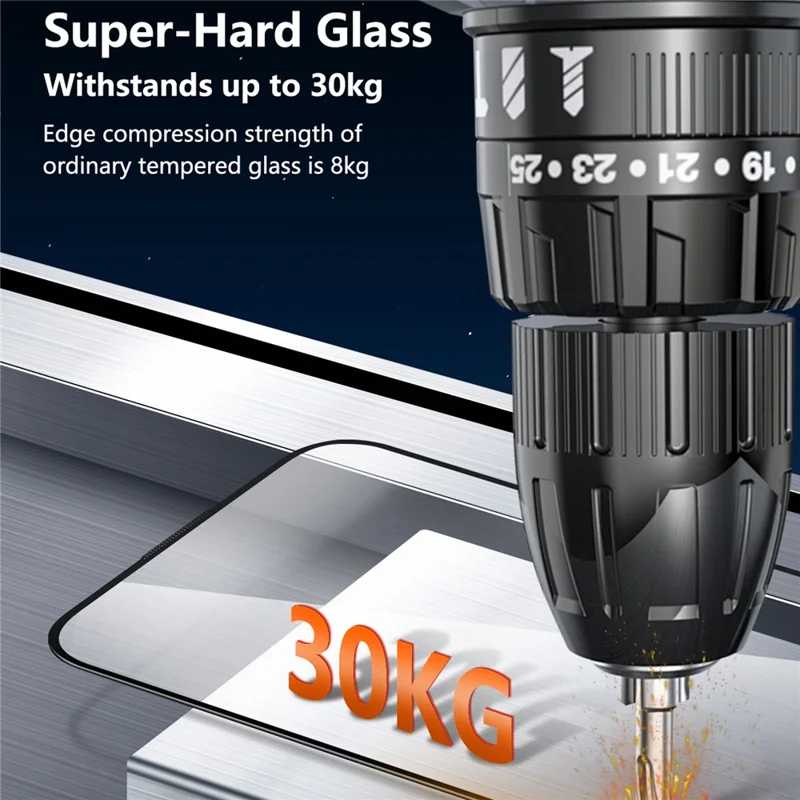 JOYROOM 18MQ12H for iPhone 18 Pro / 17 Pro Screen Protector 2.5D Full Coverage Silk Printing High Aluminium-Silicon Glass Clear Anti-dust Film - 3