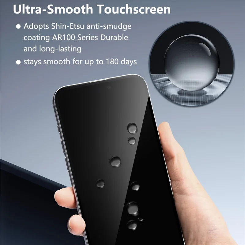 JOYROOM 18MQ14H for iPhone 18 Pro Max / 17 Pro Max Screen Protector 2.5D Full Coverage Silk Printing High Aluminium-Silicon Glass Clear Anti-dust Film - 2