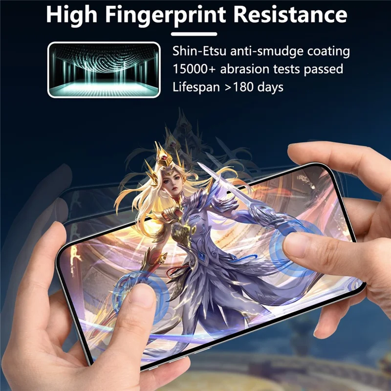 JOYROOM 18MQ14H for iPhone 18 Pro Max / 17 Pro Max Screen Protector 2.5D Full Coverage Silk Printing High Aluminium-Silicon Glass Clear Anti-dust Film - 7