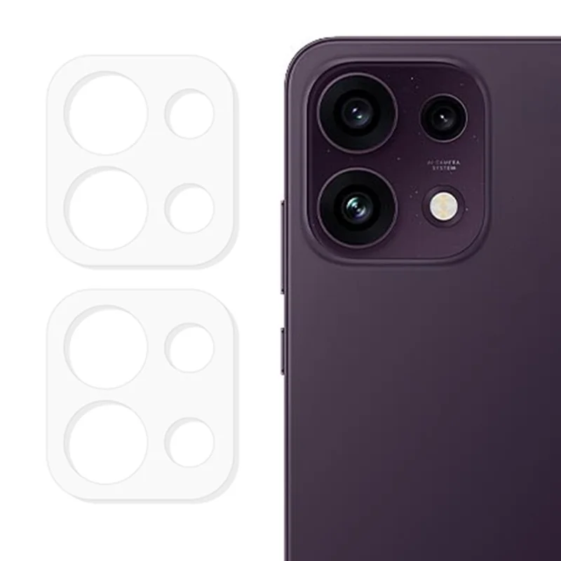 2Pcs For Oppo Reno16 F 5G Full Coverage Camera Lens Protector 3D Arc Edge Anti-Scratch Tempered Glass Lens Film - Transparent