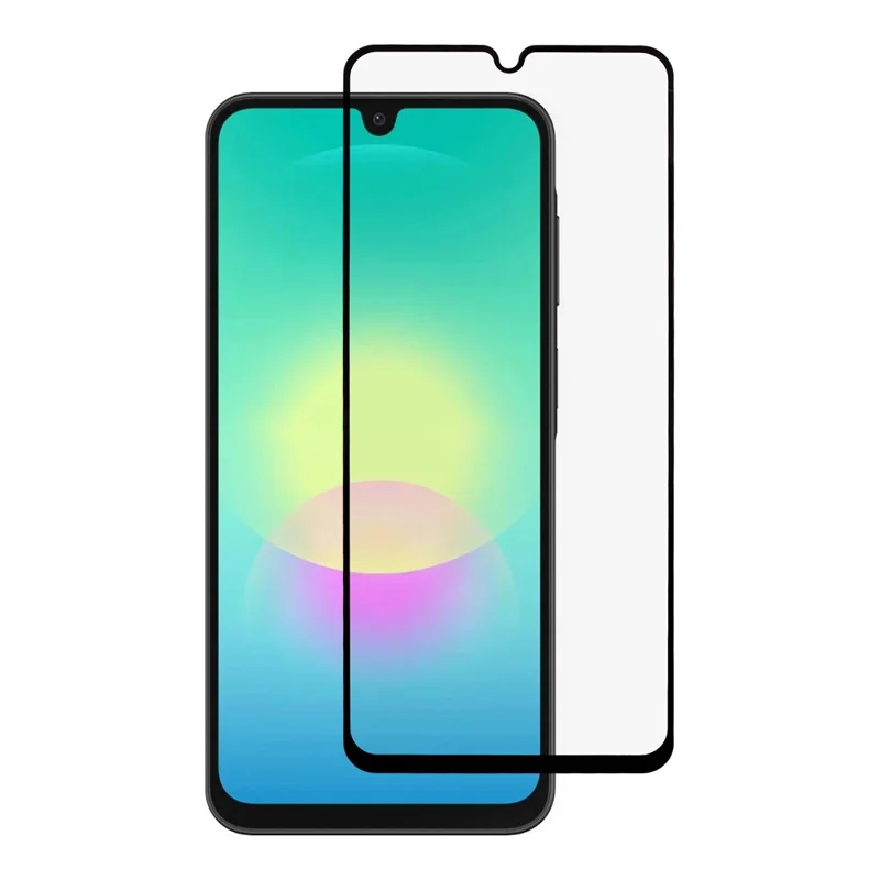 Für Samsung Galaxy A18 4G Vollbild-Schutzfolie Seidendruck Vollkleber HD-Klarfolie - Schwarz