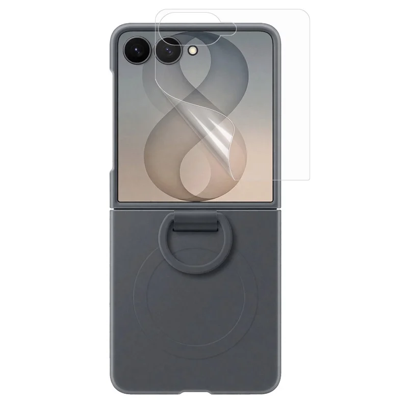 For Samsung Galaxy Z Flip8 Rear Screen Film PET Bubble Free Ultra Clear Screen Protector - Transparent