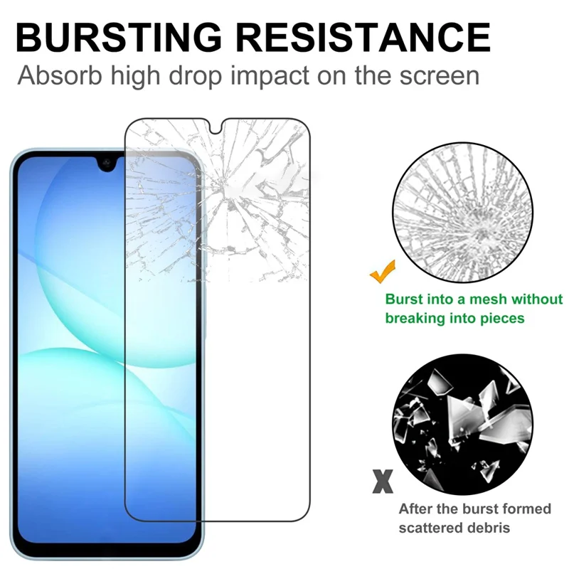Защитное стекло для Samsung Galaxy A08 5G, 2.5D HD, закалённая плёнка (не полное покрытие) — прозрачное