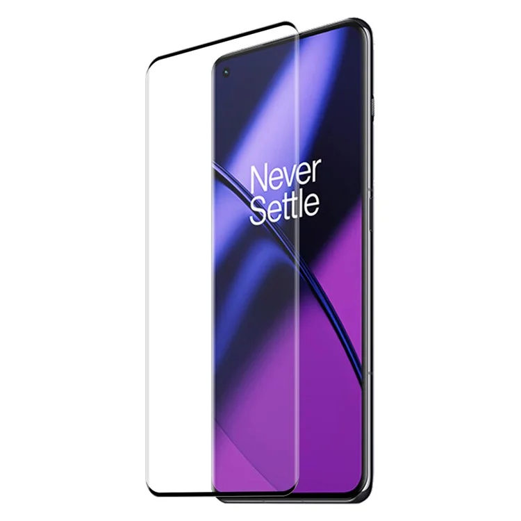 ENKAY HAT PRINCE For OnePlus 11 5G Tempered Glass Film 3D Curved Side Glue HD Clear Full Screen Protector Support Fingerprint Unlock