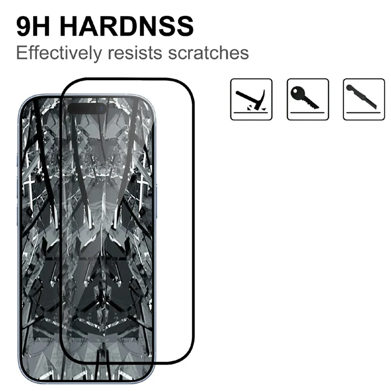 For iPhone 18 Pro AGC Tempered Glass with Black Edge Full Glue Full Coverage Screen Protector