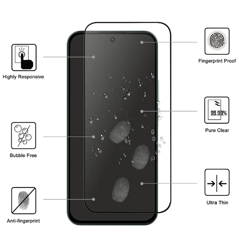 За OnePlus N6 4G AGC Закаленное стекло с черной кромкой, полный клей, защита экрана полного покрытия