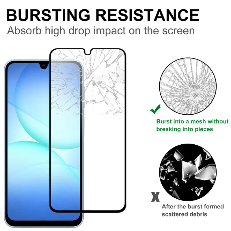 For Samsung Galaxy A18 5G / A18 4G / A17 5G / A17 4G AGC Tempered Glass with Black Edge Full Glue Full Coverage Screen Protector