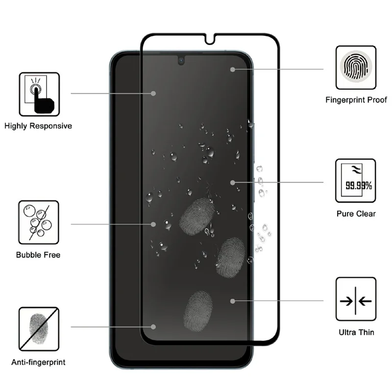 For Xiaomi Redmi 17C 4G AGC Tempered Glass with Black Edge Full Glue Full Coverage Screen Protector