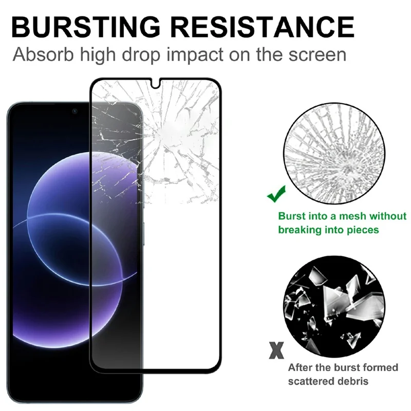 For Xiaomi Redmi 17C 4G AGC Tempered Glass with Black Edge Full Glue Full Coverage Screen Protector