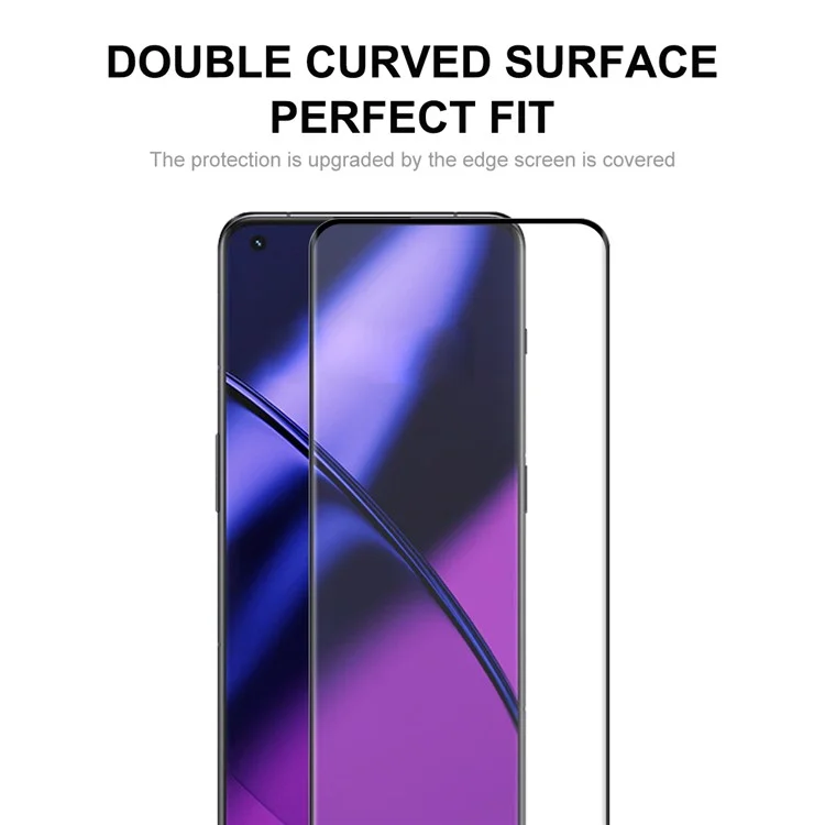 ENKAY HAT PRINCE for OnePlus 11 5G 0.26mm 3D Curved Full Glue Tempered Glass Full Screen Protector Support Fingerprint Unlock