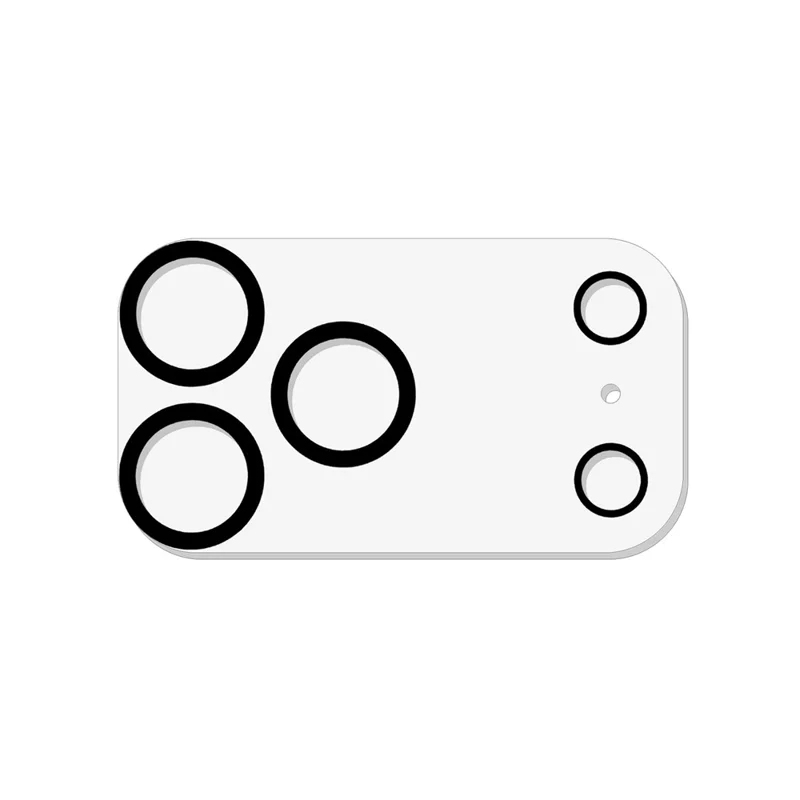For iPhone 18 Pro Max Camera Lens Protector Built-In Black Circles Tempered Glass Lens Film - Transparent