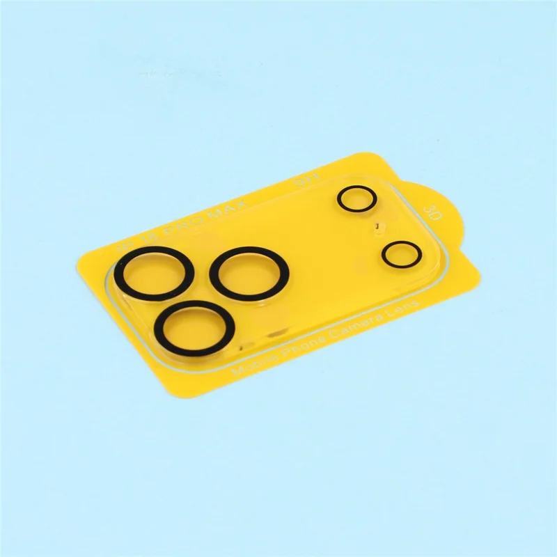 For iPhone 18 Pro Max Camera Lens Protector Built-In Black Circles Tempered Glass Lens Film - Transparent