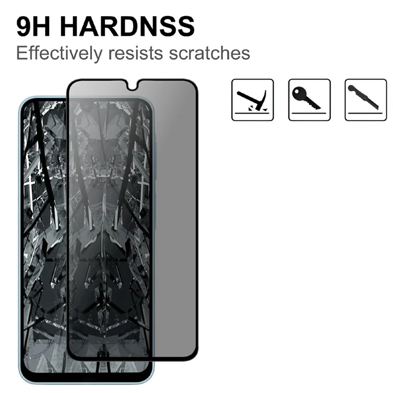 For Samsung Galaxy A08 5G Tempered Glass Screen Protector 2.5D Arc Edge Anti-Spy Film