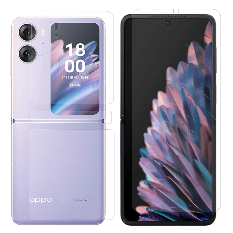 Für Oppo Find N2 Flip 5G 1 Set Front- und Rückseite Soft TPU Protektor Anti-Kratzer HD Clear Full Cover Screen Protektor