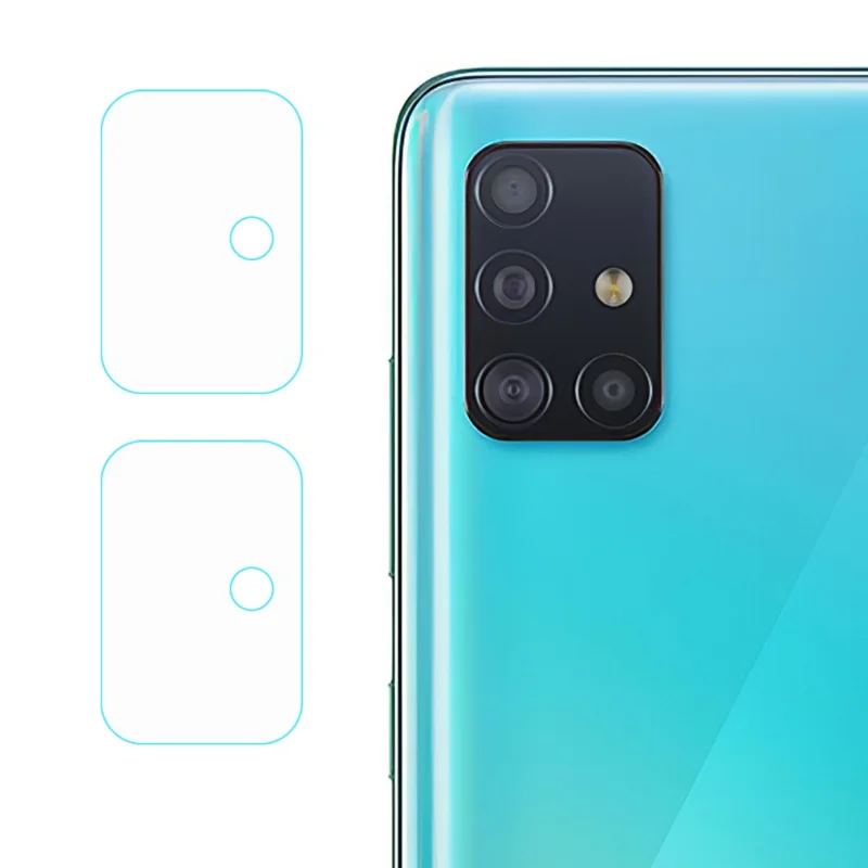 2Pcs / Set HD Clear Camera Lens Protector for Samsung Galaxy A51 4G SM-A515, Anti-Explosion Soft Soda-Lime Glass Lens Film