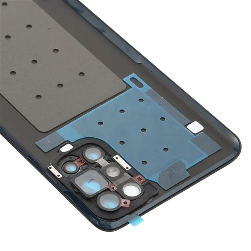 Для OnePlus 9R OEM корпус аккумуляторной батареи с клейкой наклейкой + крышка объектива камеры - черный