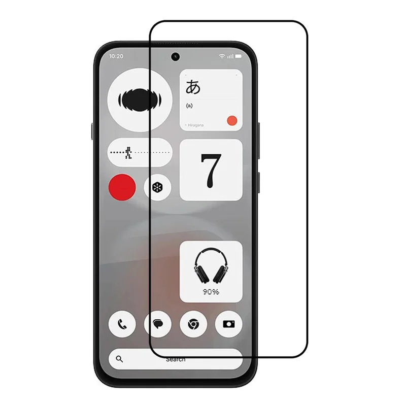 Protector de Pantalla Completo para Nothing Phone (4b) con Impresión Serigráfica, Película Transparente HD con Adhesivo Completo - Negro