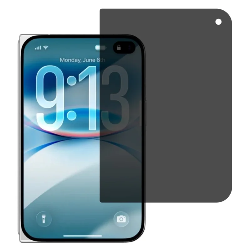 För iPhone Fold Anti-Spy Hårdat Glas Skärmskydd Heltäckande Skållfast Film