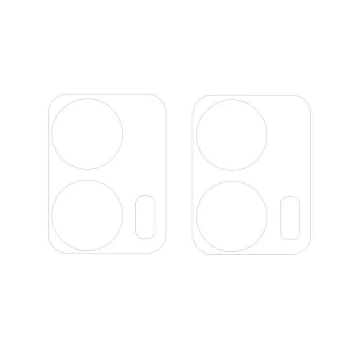 2Pcs  /  Set For Motorola Moto G 5G (2023) / G53 5G Camera Lens Protector, 3D Arc Edge Tempered Glass Clear Full Coverage Guard Rear Lens Protective Film