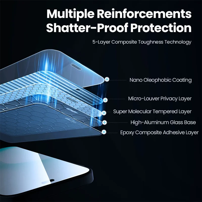 NILLKIN For iPhone 18 Pro Anti-Peep Screen Protector Anti-Scratch AGC Glass Full Screen Film