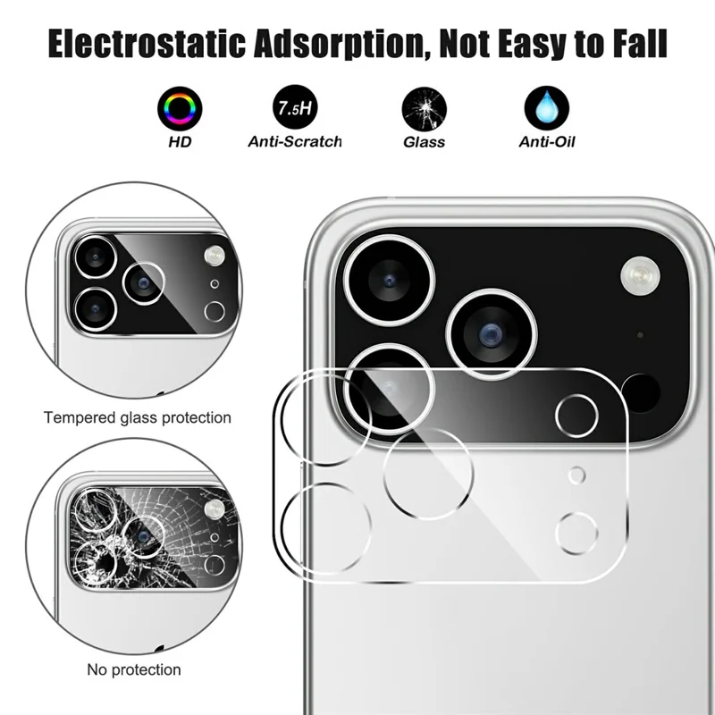 For iPhone 18 Pro Camera Lens Protector Full Covering High Transparency Anti-explosion AGC Glass Rear Lens Film  - Transparent