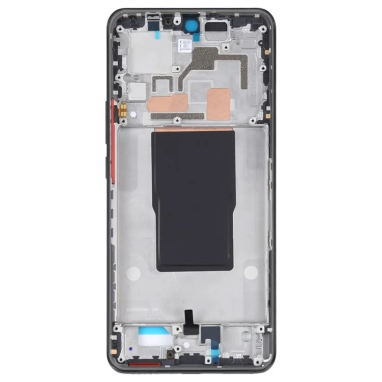 Para Xiaomi Redmi K50 Ultra 5G / 12t 5g / 12T Pro 5G Placa Média Frame Reparação do Telefone (lado a) (sem Logotipo) - Preto