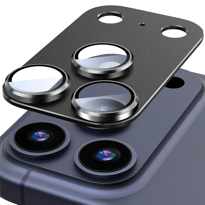 For iPhone 18 Pro Camera Lens Protector Matte Armor Full Coverage Anti-Scratch Tempered Glass Lens Film - Black