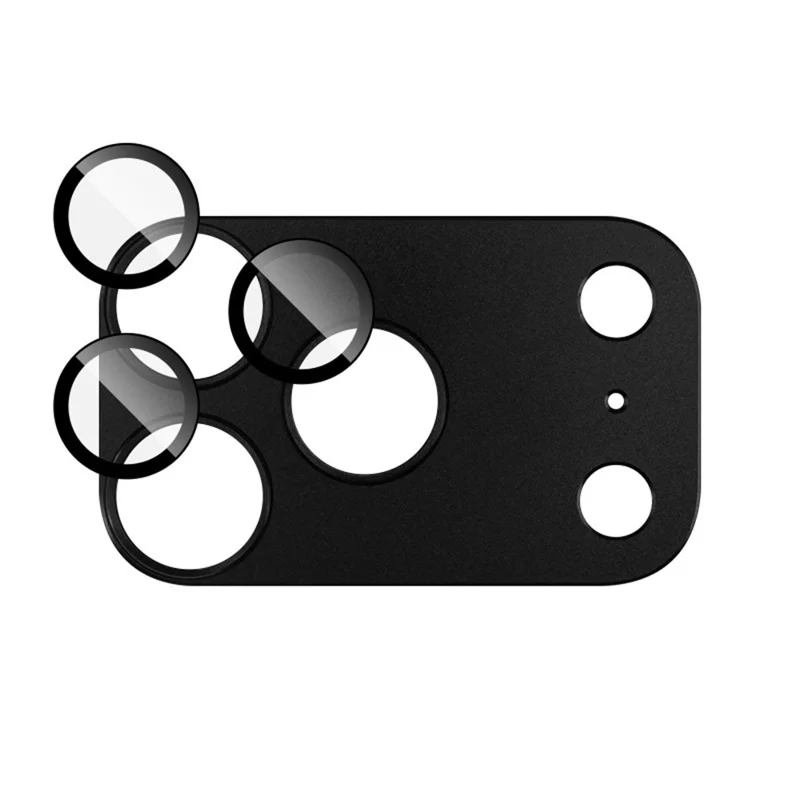 IMAK For iPhone 18 Pro Camera Lens Film Metal Lens Cap + Tempered Glass Lens Protector - Black - 3