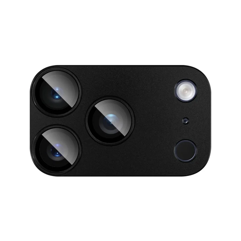 IMAK For iPhone 18 Pro Camera Lens Film Metal Lens Cap + Tempered Glass Lens Protector - Black - 6