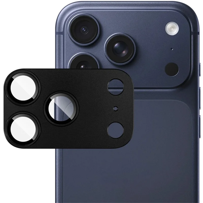 IMAK For iPhone 18 Pro Camera Lens Film Metal Lens Cap + Tempered Glass Lens Protector - Black - 7