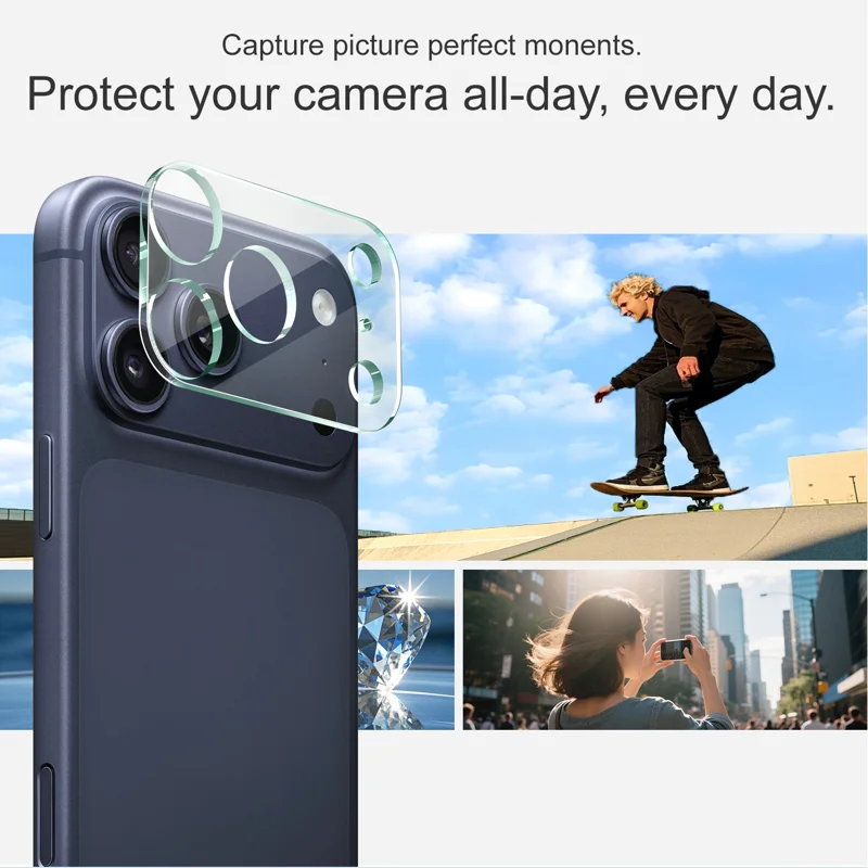 IMAK for iPhone 18 Pro Tempered Glass Full Cover Camera Lens Protector + Acrylic Lens Cap - Transparent - 6