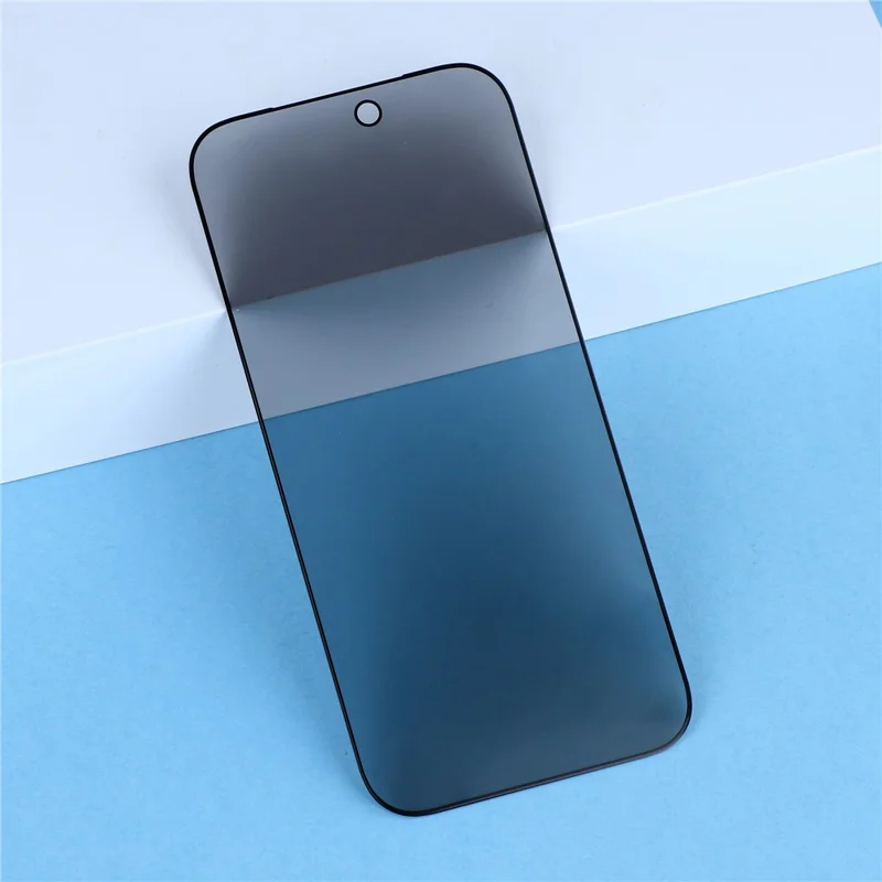 For iPhone 18 Pro Max 180-Degree Privacy Screen Protector Full Coverage Silk Printing Tempered Glass Film
