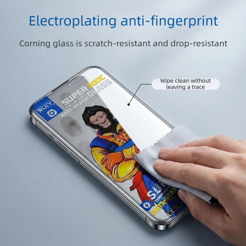 For iPhone 18 10Pcs Full Screen Protector 300C Large Arc Anti Static Silk Printing HD Clear Tempered Glass Film - Transparent - 4