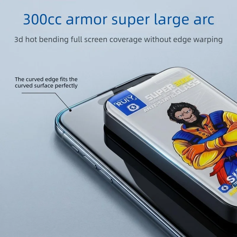 For iPhone 18 10Pcs Full Screen Protector 300C Large Arc Anti Static Silk Printing HD Clear Tempered Glass Film - Transparent - 5