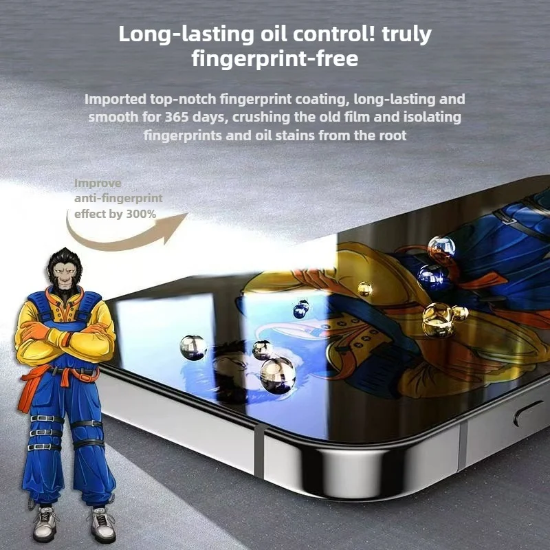 For iPhone 18 10Pcs Full Screen Protector 300C Large Arc Anti Static Silk Printing HD Clear Tempered Glass Film - Transparent - 6