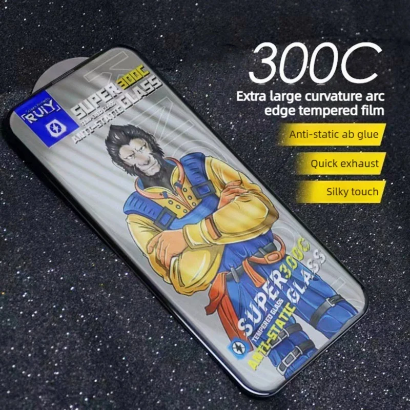 For iPhone 18 10Pcs Full Screen Protector 300C Large Arc Anti Static Silk Printing HD Clear Tempered Glass Film - Transparent - 7