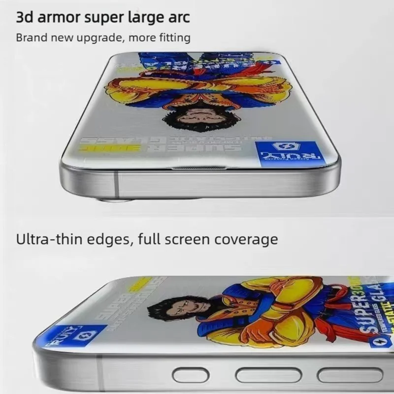 For iPhone 18 10Pcs Anti-Spy Full Screen Protector 300C Large Arc Anti Static Silk Printing Tempered Glass Film - Black - 6